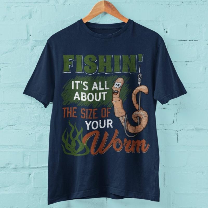 Funny Fishing Cotton TShirt Its All about The Size of Your Worm Crew Neck Casual Fashion Soft Breathable Soft Comfortable Tee S
Funny Fishing Cotton TShirt Its All about The Size of Your Worm Crew Neck Casual Fashion Soft Breathable Soft Comfortable Tee S