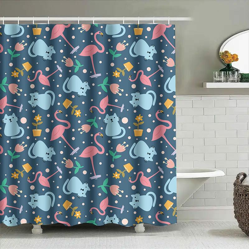 Colorful Bath Shower Curtain Set Cute Animal Pattern Decor Blue Tinted Plastic Hook Perfect Gift For Kids Or Adults (180X175Cm) 90x180cm
Colorful Bath Shower Curtain Set Cute Animal Pattern Decor Blue Tinted Plastic Hook Perfect Gift For Kids Or Adults (180X175Cm) 90x180cm