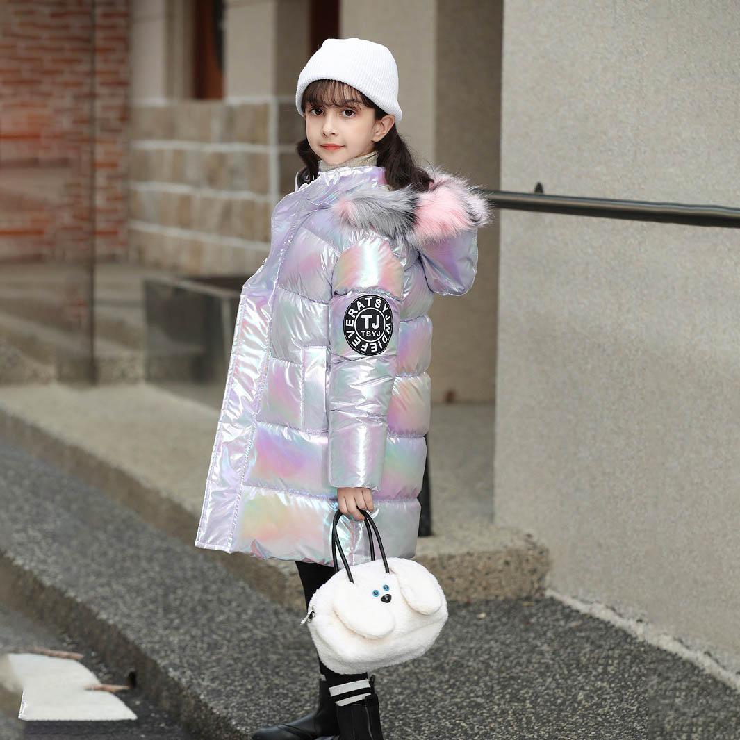 Дитячі пуховики Куртки для дівчаток Зимові середньої довжини Дитячий глянсовий верхній одяг з капюшоном і хутряним коміром Модний підлітковий плащ 110 білий
Дитячі пуховики Куртки для дівчаток Зимові середньої довжини Дитячий глянсовий верхній одяг з капюшоном і хутряним коміром Модний підлітковий плащ 110 білий