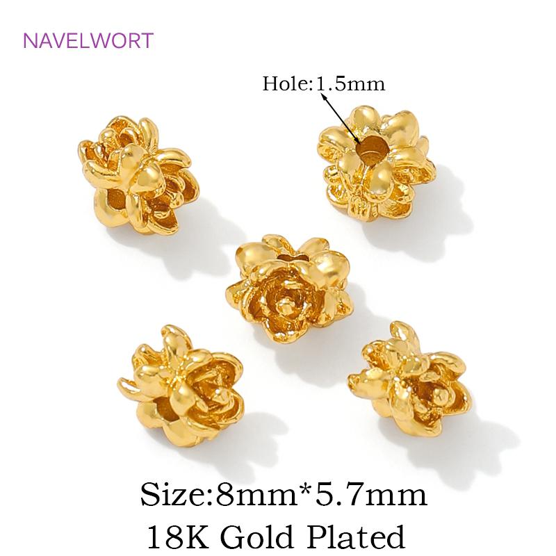 18K Gold Plated Flower Shape Separator Beads Brass Spacer Beads For Bracelet Making Supplies DIY Necklace Findings 20 Pieces
18K Gold Plated Flower Shape Separator Beads Brass Spacer Beads For Bracelet Making Supplies DIY Necklace Findings 20 Pieces