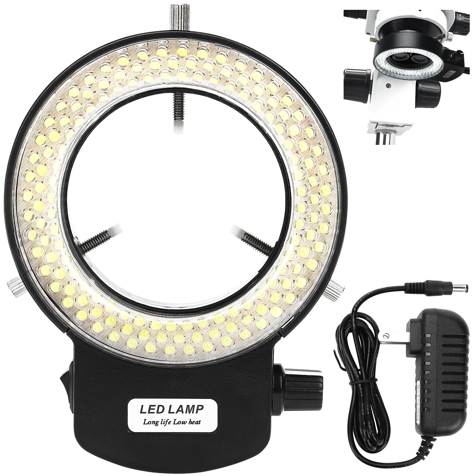 LED Ring Light Stereo Microscope Lighting Microscope Light 144 LED Beads LED Lighting Light High Brightness Long Life Adjustable Brightness for
LED Ring Light Stereo Microscope Lighting Microscope Light 144 LED Beads LED Lighting Light High Brightness Long Life Adjustable Brightness for