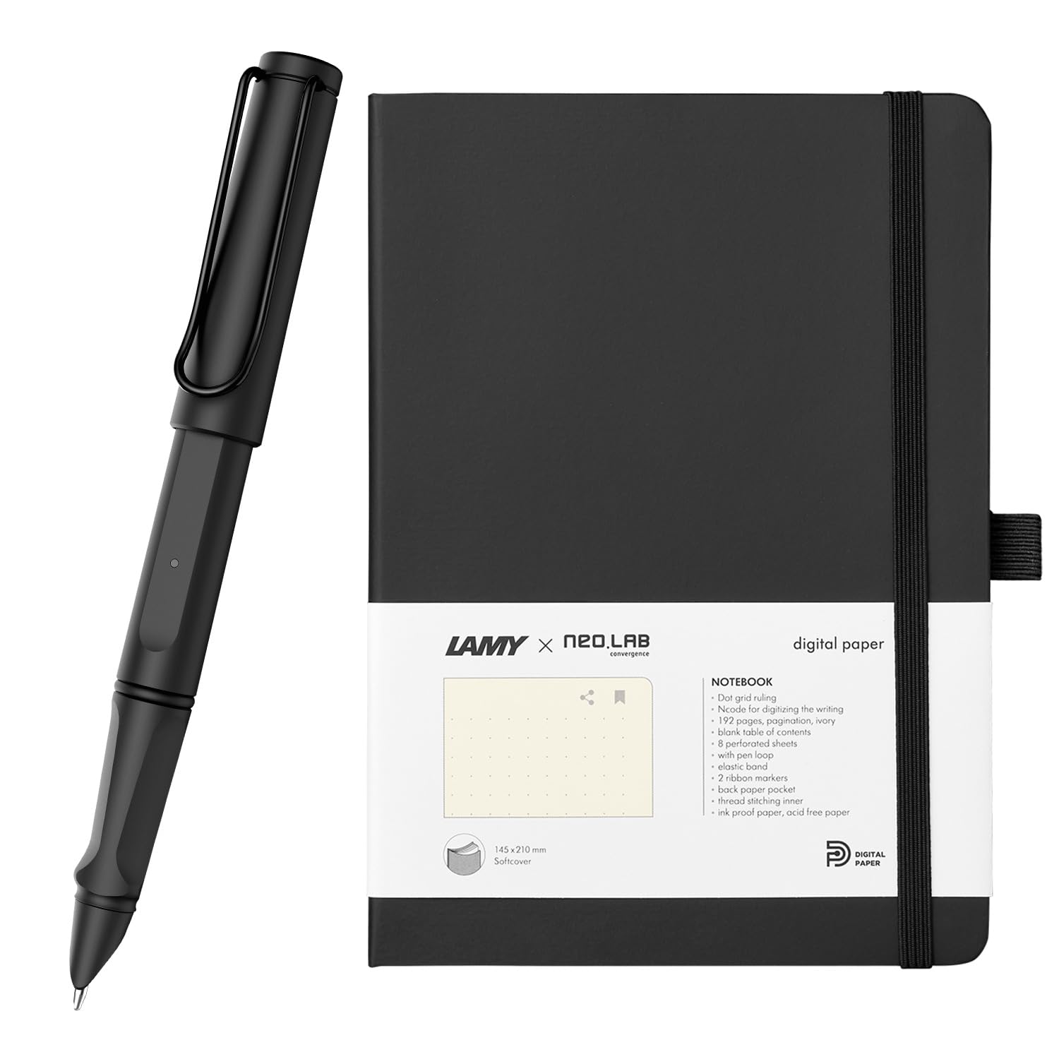 Neo and go LAMY safari all black ncode Smart Pen Instantly connects to your smartphone Digital Paper Electronic Pen LAMY × smartpen(Write digital) - чорний
Neo and go LAMY safari all black ncode Smart Pen Instantly connects to your smartphone Digital Paper Electronic Pen LAMY × smartpen(Write digital) - чорний