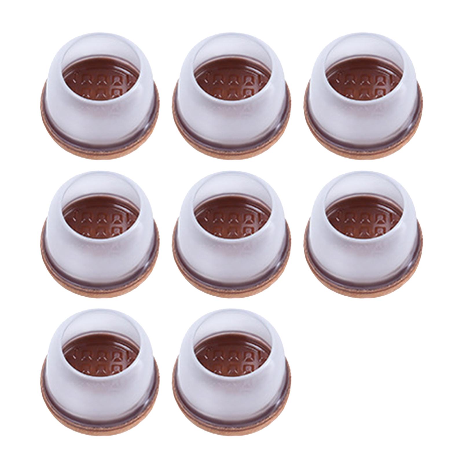 8 шт. защитные накладки на ножки стула с фетровыми колпачками на ножки стула, защитный чехол для ног мебели L round прозрачный