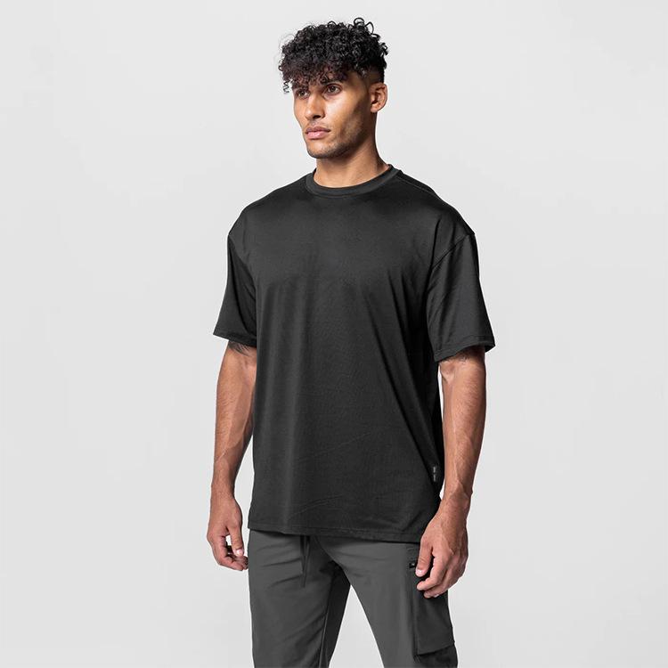 Summer Men s T-shirt Loose Round Neck Short-sleeved Male Hem Split Sports T-Shirt Fast-drying Breathable M чёрный
Summer Men s T-shirt Loose Round Neck Short-sleeved Male Hem Split Sports T-Shirt Fast-drying Breathable M чёрный