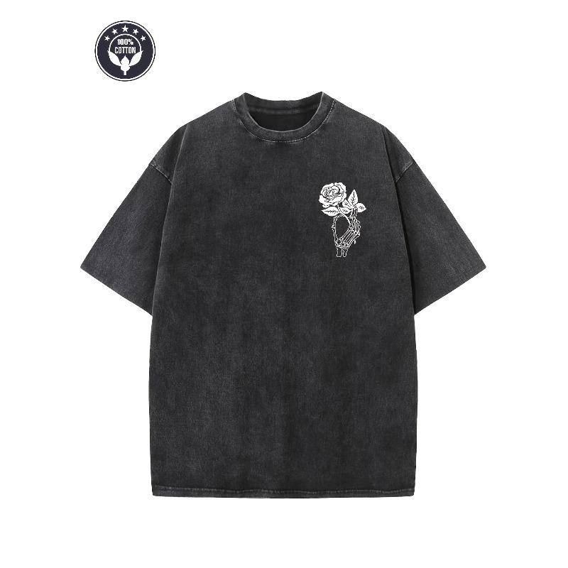 Vintage Creative Pattern The Skeleton And The Rose Printed Washed T-shirt Heavy Pure Cotton T-shirt Men s Retro Street Basic Loose Hip Hop Top S чёрный
Vintage Creative Pattern The Skeleton And The Rose Printed Washed T-shirt Heavy Pure Cotton T-shirt Men s Retro Street Basic Loose Hip Hop Top S чёрный