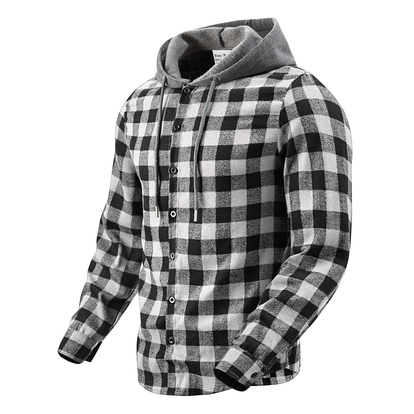 Men s Casual Sports Hoodie, Men s Button-checked Long-sleeved Shirt XXL чёрный
Men s Casual Sports Hoodie, Men s Button-checked Long-sleeved Shirt XXL чёрный