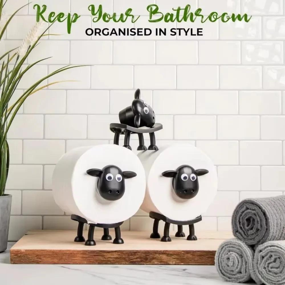 Cute Sheep Toilet Paper Holder Standalone Cartoon Animal Bathroom Decor Non-Slip Base Space-Saving Design Unique Funny Gift Idea
Cute Sheep Toilet Paper Holder Standalone Cartoon Animal Bathroom Decor Non-Slip Base Space-Saving Design Unique Funny Gift Idea