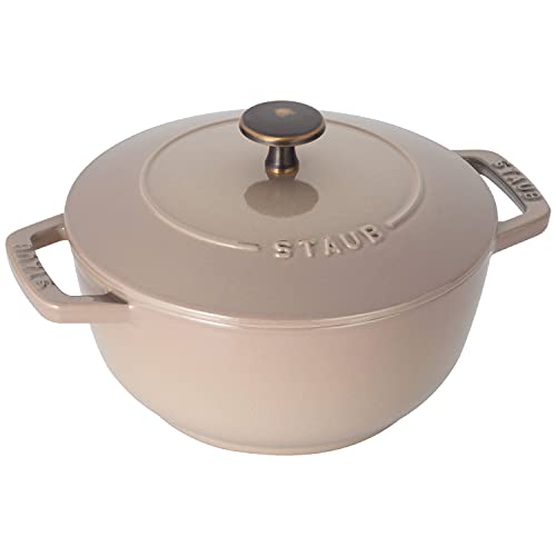 staub Wa-NABE 40501-014 Linen M, Vintage Knob Specifications, Both Hands, Enameled Pot, Rice Cooking, 2 Pieces, Induction Compatible
staub Wa-NABE 40501-014 Linen M, Vintage Knob Specifications, Both Hands, Enameled Pot, Rice Cooking, 2 Pieces, Induction Compatible