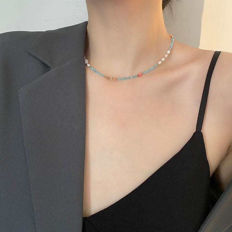 Titanium steel natural stone crystal beaded necklace niche design light luxury temperament versatile exquisite high sense fashion accessories
Titanium steel natural stone crystal beaded necklace niche design light luxury temperament versatile exquisite high sense fashion accessories