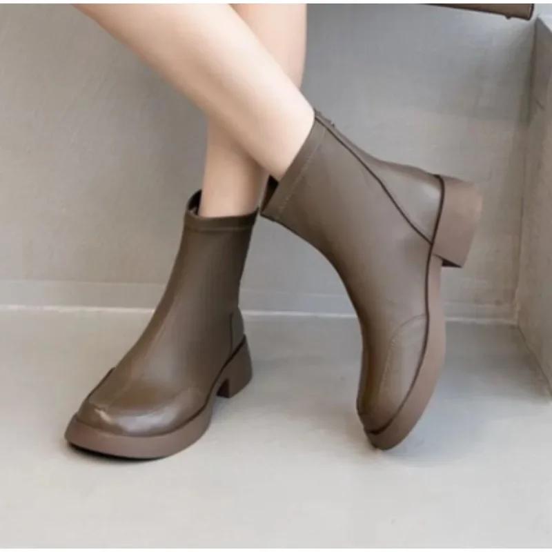 Новый стиль Популярные осенне-зимние ботильоны Женские Роскошные Ретро Круглый носок Модные ботинки Женские Низкий каблук Обувь на платформе Ботинки 40
Новый стиль Популярные осенне-зимние ботильоны Женские Роскошные Ретро Круглый носок Модные ботинки Женские Низкий каблук Обувь на платформе Ботинки 40