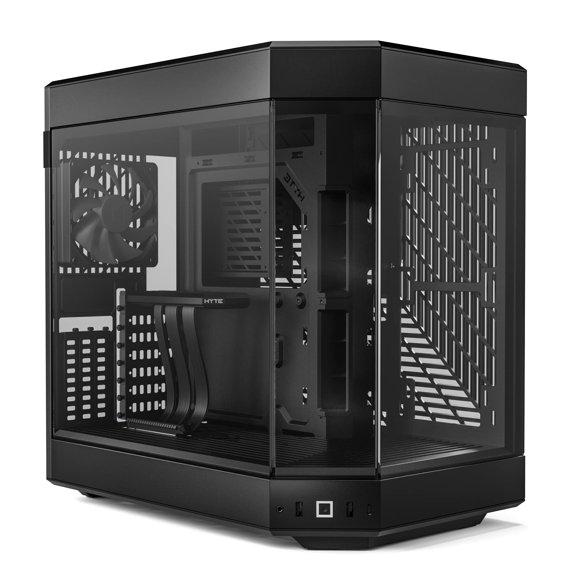 HYTE Y60 Modern Aesthetic Dual Chamber Panoramic Tempered Glass Mid-Tower ATX Computer Game Case PCIE 4.0 Riser Cable Included Black (CS-HYTE-Y60-B)
HYTE Y60 Modern Aesthetic Dual Chamber Panoramic Tempered Glass Mid-Tower ATX Computer Game Case PCIE 4.0 Riser Cable Included Black (CS-HYTE-Y60-B)