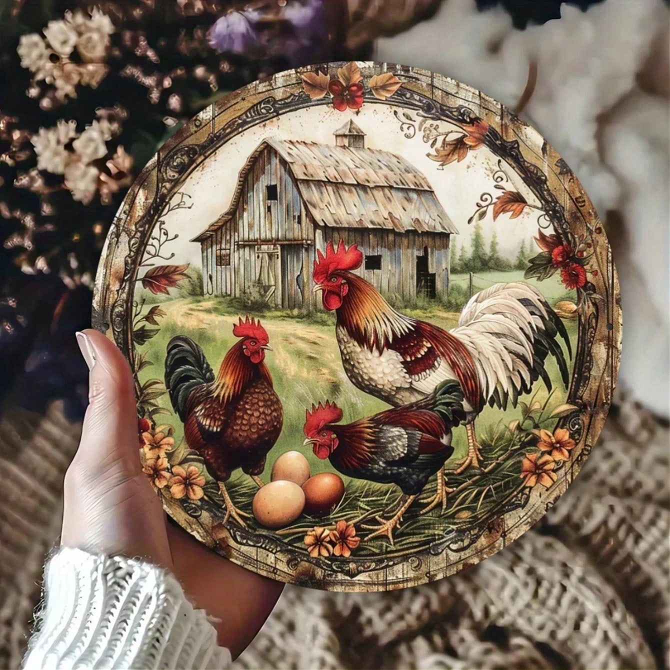 Vintage Chicken Metal Art Wall Decor Farmhouse Kitchen Sign різнокольоровий
Vintage Chicken Metal Art Wall Decor Farmhouse Kitchen Sign різнокольоровий