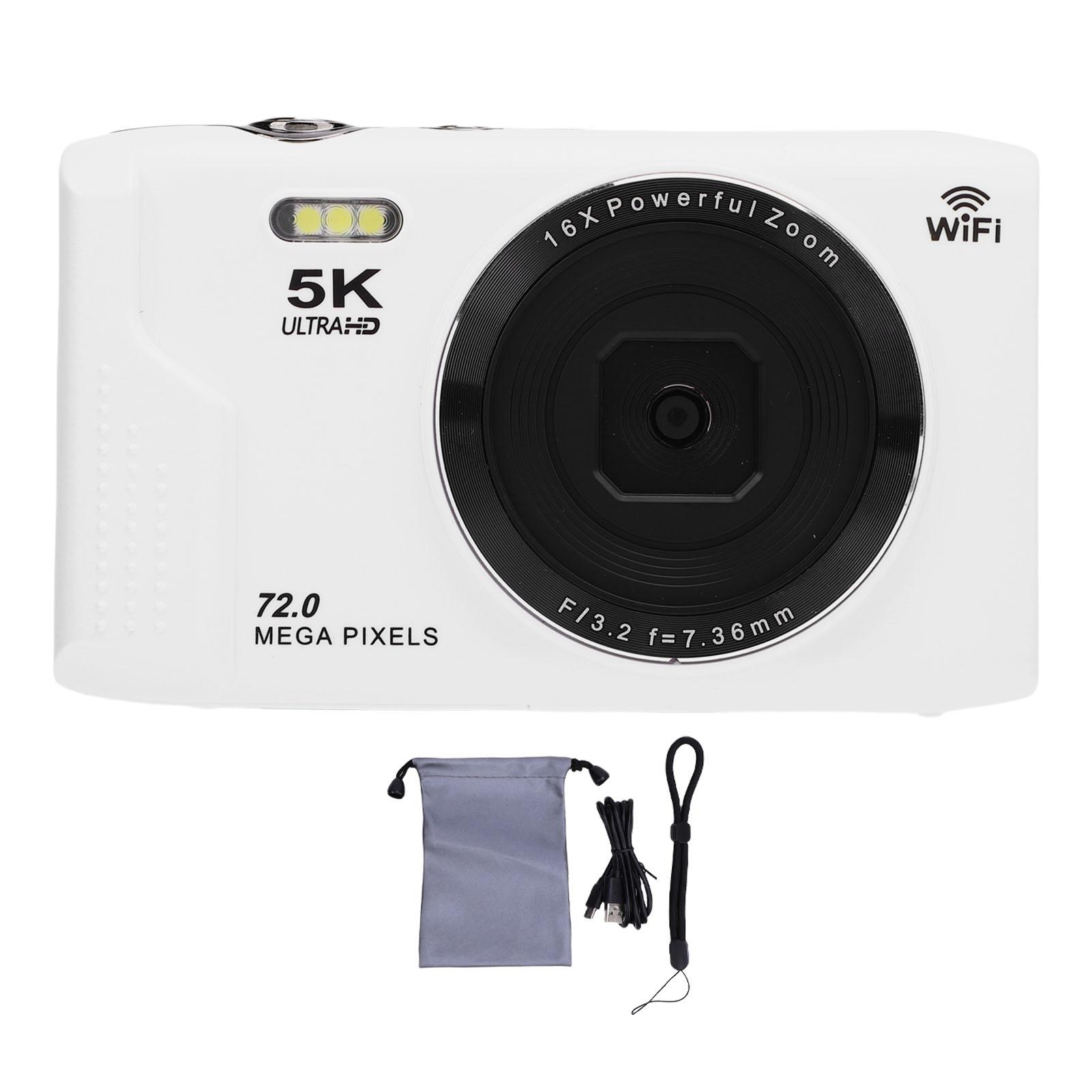 5K Digital Camera 72MP 2.8 Inch Ultra HD Screen 16x Digital Zoom Auto Focus WiFi Digital Camera L чорний
5K Digital Camera 72MP 2.8 Inch Ultra HD Screen 16x Digital Zoom Auto Focus WiFi Digital Camera L чорний