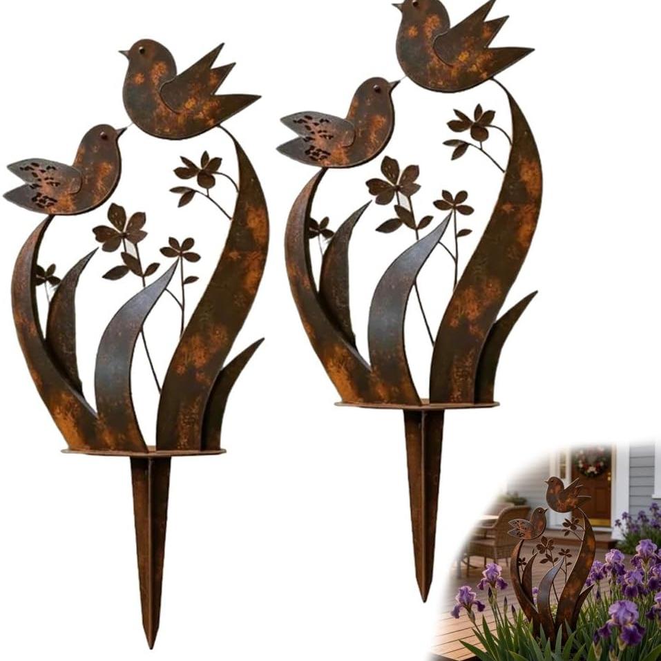 Bird Wildflower Metal Garden Stake Decorative Outdoor Plant Stake For Yard Lawn Planters Rustic Garden Art Ornament 2pcs
Bird Wildflower Metal Garden Stake Decorative Outdoor Plant Stake For Yard Lawn Planters Rustic Garden Art Ornament 2pcs