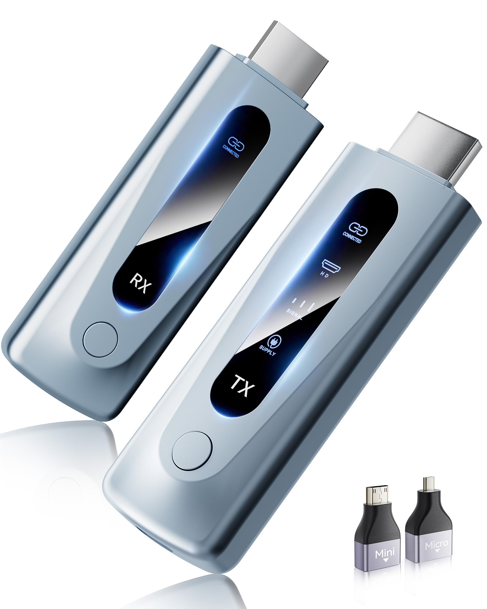 Wireless HDMI Set HDMI Wireless Approval Wireless Transmission Small Just plug and play WIFI No settings required latency Synchronized video and audio синій
Wireless HDMI Set HDMI Wireless Approval Wireless Transmission Small Just plug and play WIFI No settings required latency Synchronized video and audio синій
