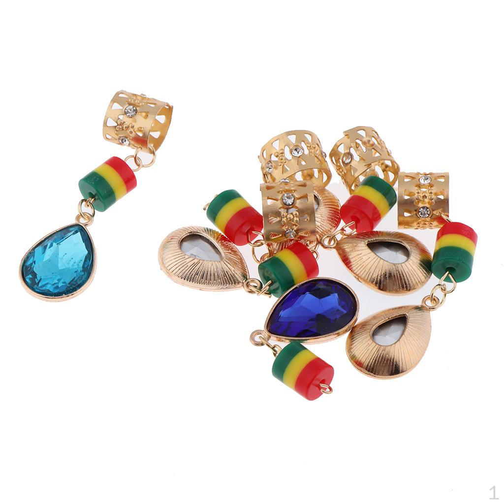 6pcs Hair Braid DIY Dread Beads Braids Pendant Rings Cuffs
6pcs Hair Braid DIY Dread Beads Braids Pendant Rings Cuffs