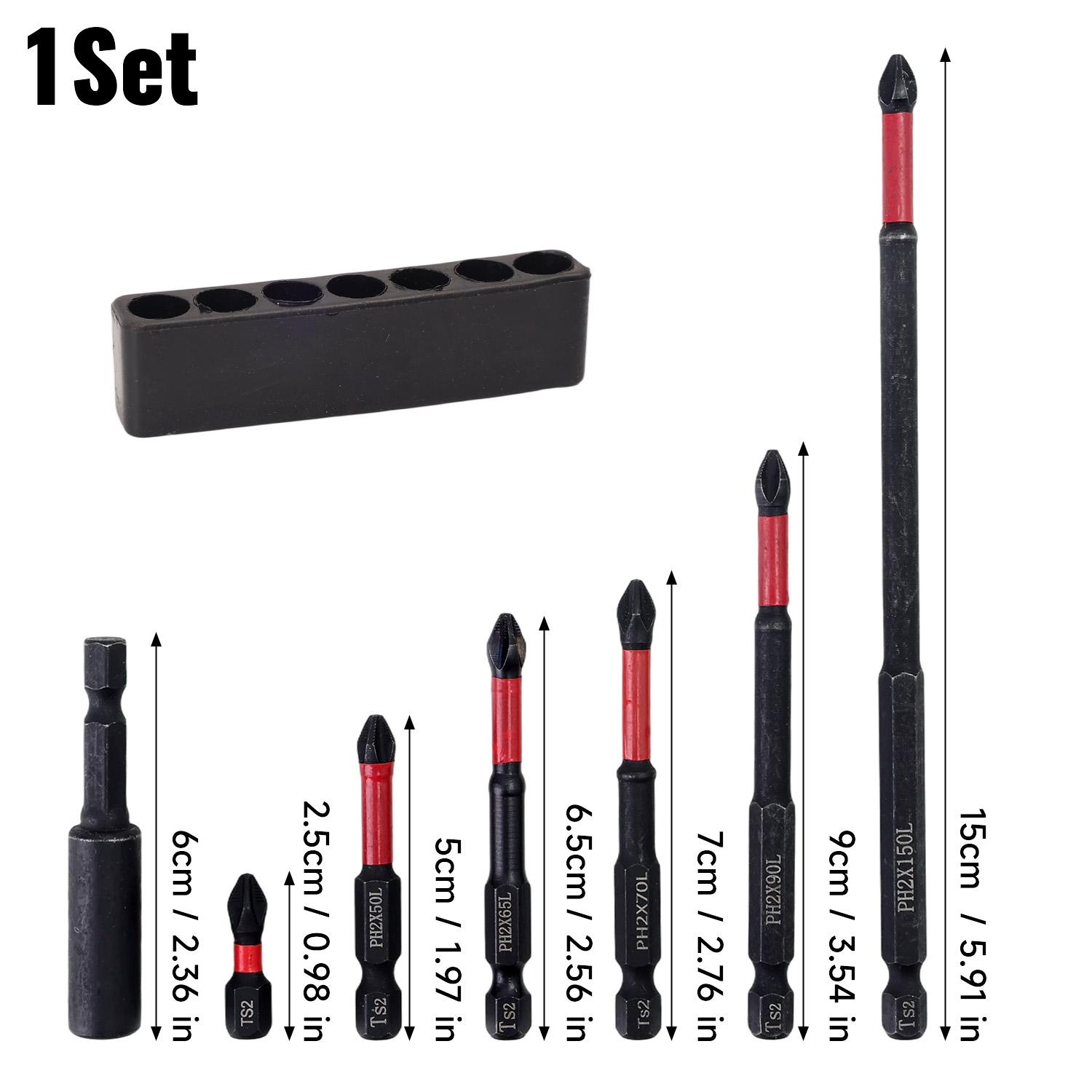 7Pcs/set Magnetic Impact Bit 25mm-150mm Anti-Slip Long Screwdriver Drill Hex Shank Cross Impact Driver Bits with Extension Rod
7Pcs/set Magnetic Impact Bit 25mm-150mm Anti-Slip Long Screwdriver Drill Hex Shank Cross Impact Driver Bits with Extension Rod