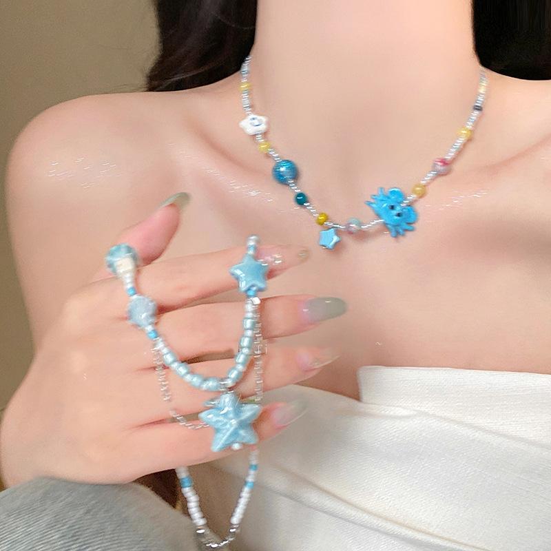 Starfish crab beaded necklace summer seaside vacation fun fresh collarbone chain women s exquisite fashion versatile necklace
Starfish crab beaded necklace summer seaside vacation fun fresh collarbone chain women s exquisite fashion versatile necklace