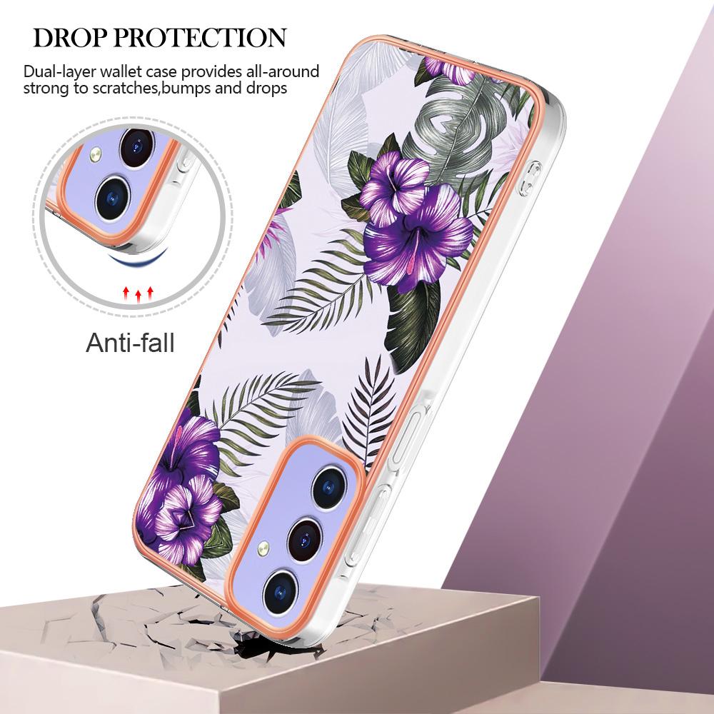 For Samsung Galaxy A15 5G Case with IMD Marble Flower Pattern TPU Mobile Back Cover Purple Flower
For Samsung Galaxy A15 5G Case with IMD Marble Flower Pattern TPU Mobile Back Cover Purple Flower