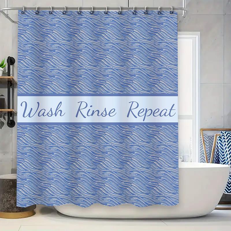 High-Quality Blue Wash Rinse Repeat Shower Curtain Waterproof Fabric Jacquard Bathroom Accessories Decor For Home Kitchen (Large W60H190(CM)-1 Pcs
High-Quality Blue Wash Rinse Repeat Shower Curtain Waterproof Fabric Jacquard Bathroom Accessories Decor For Home Kitchen (Large W60H190(CM)-1 Pcs