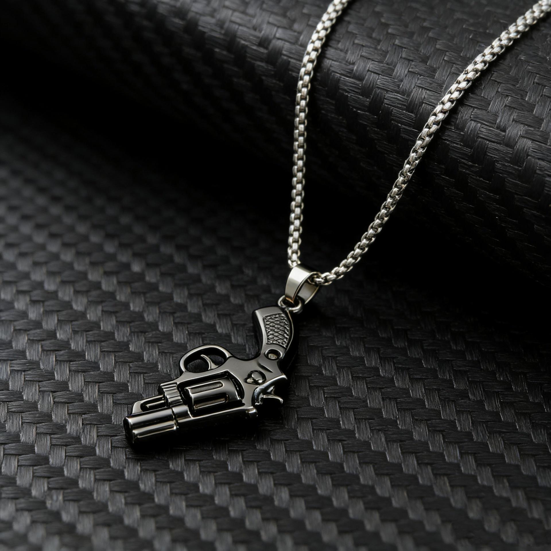 Men s Punk Style Alloy Revolver Pendant Necklace
Men s Punk Style Alloy Revolver Pendant Necklace