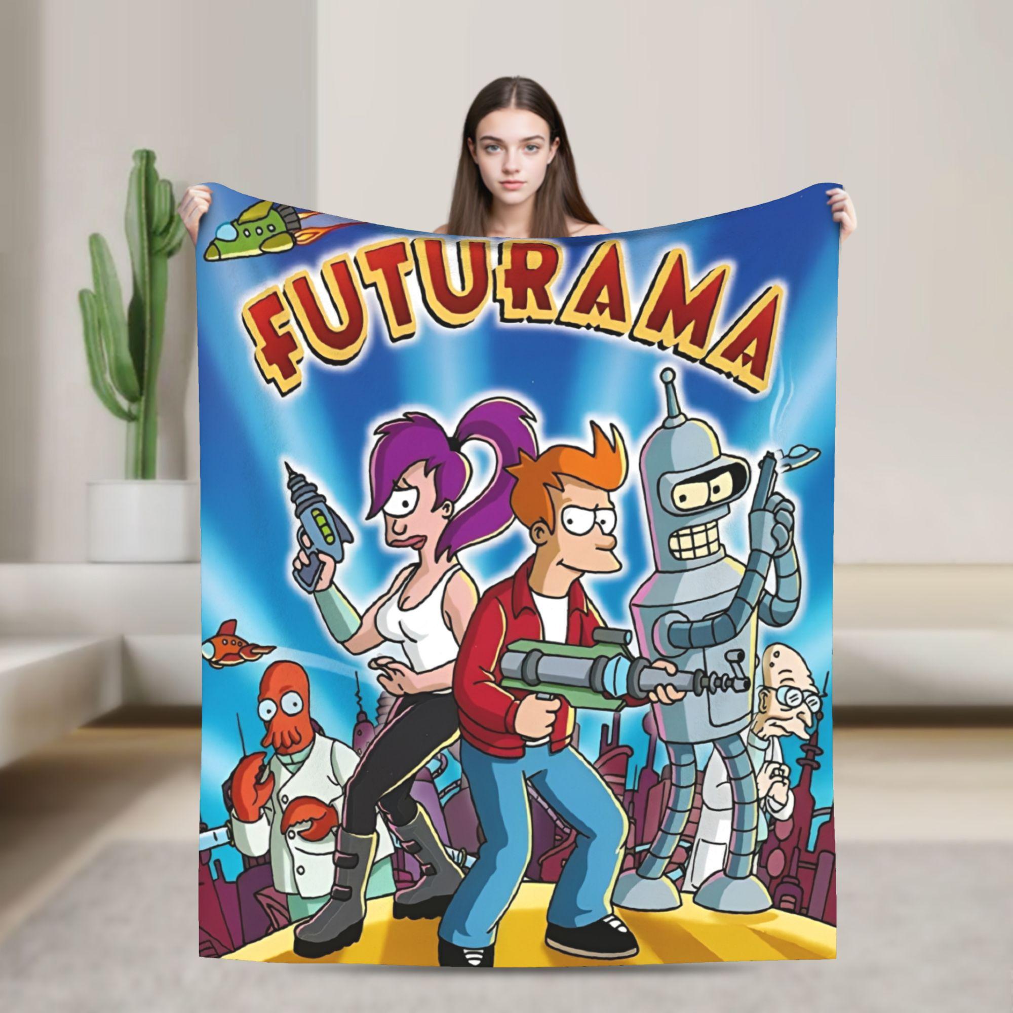 Bendered Robot Fry Leela Cartoon Flannel Throw Fashion Blanket Planet Express Rug Piece Knitted Fashion Blanket Outdoor Lightweight Breathab 75x90cm
Bendered Robot Fry Leela Cartoon Flannel Throw Fashion Blanket Planet Express Rug Piece Knitted Fashion Blanket Outdoor Lightweight Breathab 75x90cm