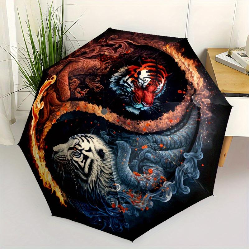 Yin Yang Tiger Fire & Ice Wall Clock: Modern Art Decor for Home Office Umbrella, Portable 3-Fold Compact Umbrella for Men & Women ES17
Yin Yang Tiger Fire & Ice Wall Clock: Modern Art Decor for Home Office Umbrella, Portable 3-Fold Compact Umbrella for Men & Women ES17