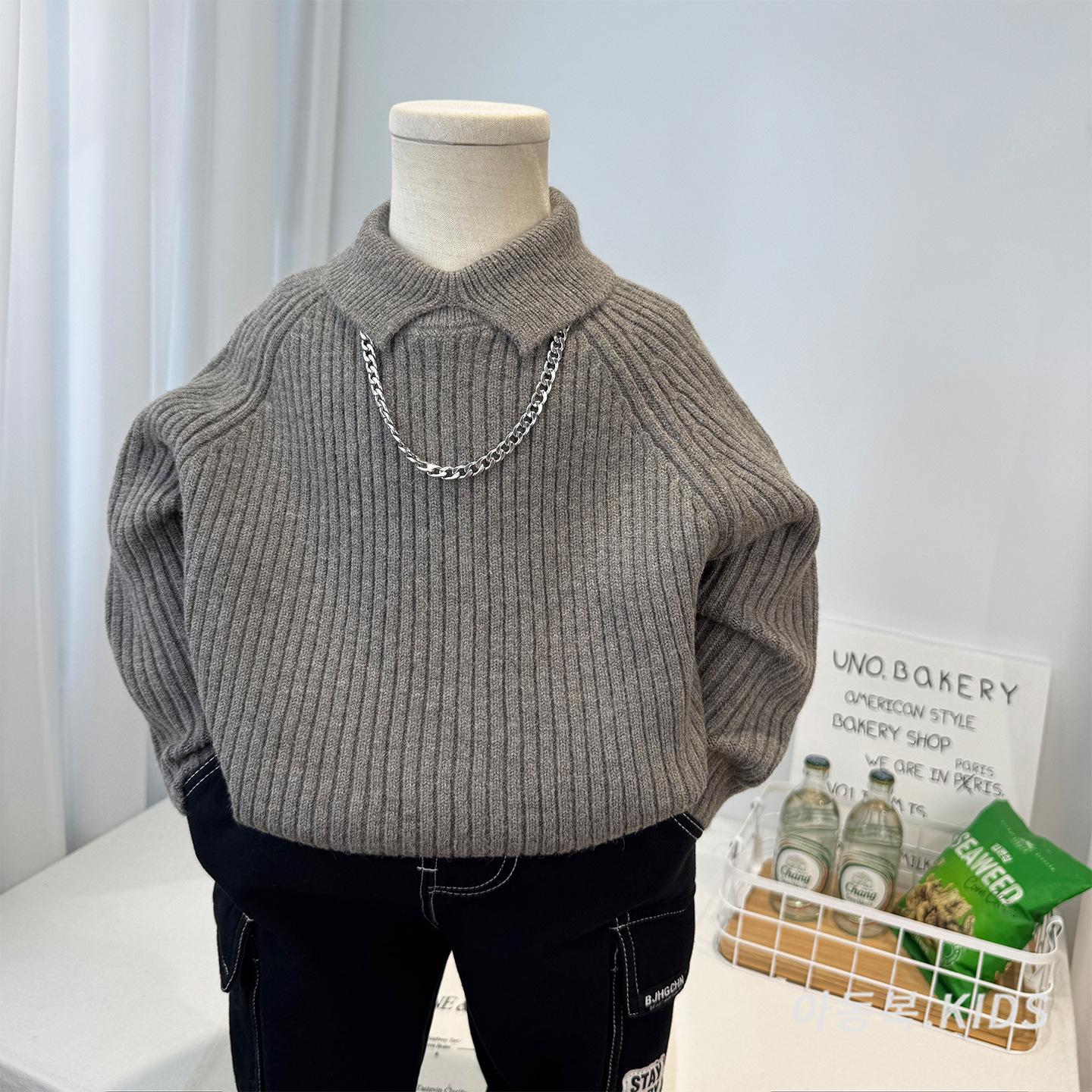 Boys Winter 2025 Stylish Lapel Knitwear - Casual Korean Fashion Sweater 130 cm сірий колір
Boys Winter 2025 Stylish Lapel Knitwear - Casual Korean Fashion Sweater 130 cm сірий колір
