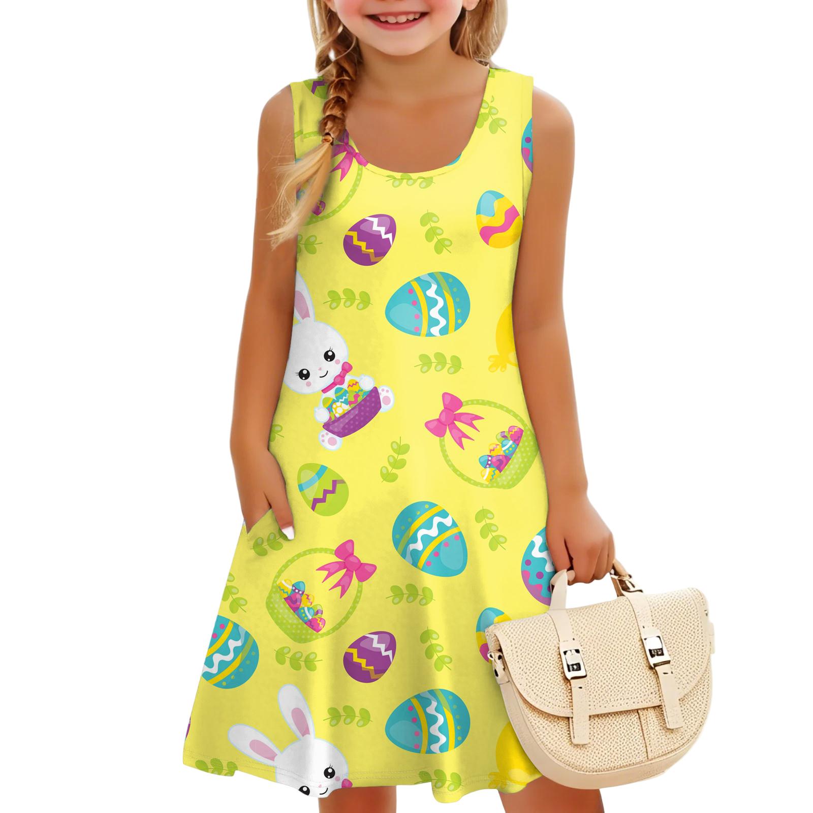 Children s Sleeveless U-Neck Summer A-Line Easter Print Casual Resort Dress 100
Children s Sleeveless U-Neck Summer A-Line Easter Print Casual Resort Dress 100