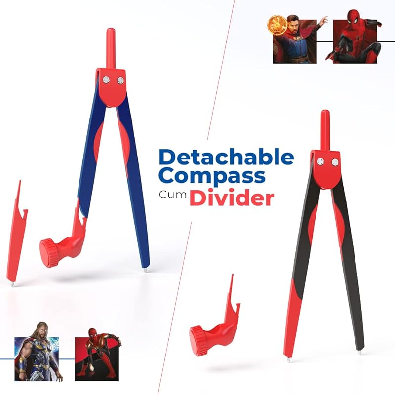 Classmate Invento Geometry Box - Limited Edition Avengers Theme | Switchable Compass Cum Divider | Die-Cast Instruments 18 cm x 8 cm x 2 cm синий
Classmate Invento Geometry Box - Limited Edition Avengers Theme | Switchable Compass Cum Divider | Die-Cast Instruments 18 cm x 8 cm x 2 cm синий