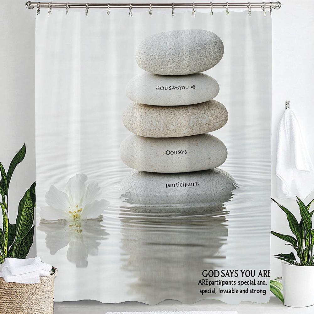 Zen Stone With Lotus Reflection In Water Shower Curtain, Bathroom Decorative Shower Curtain, Home Flowers Curtain With Hooks W60H190(CM)-1 Pcs
Zen Stone With Lotus Reflection In Water Shower Curtain, Bathroom Decorative Shower Curtain, Home Flowers Curtain With Hooks W60H190(CM)-1 Pcs