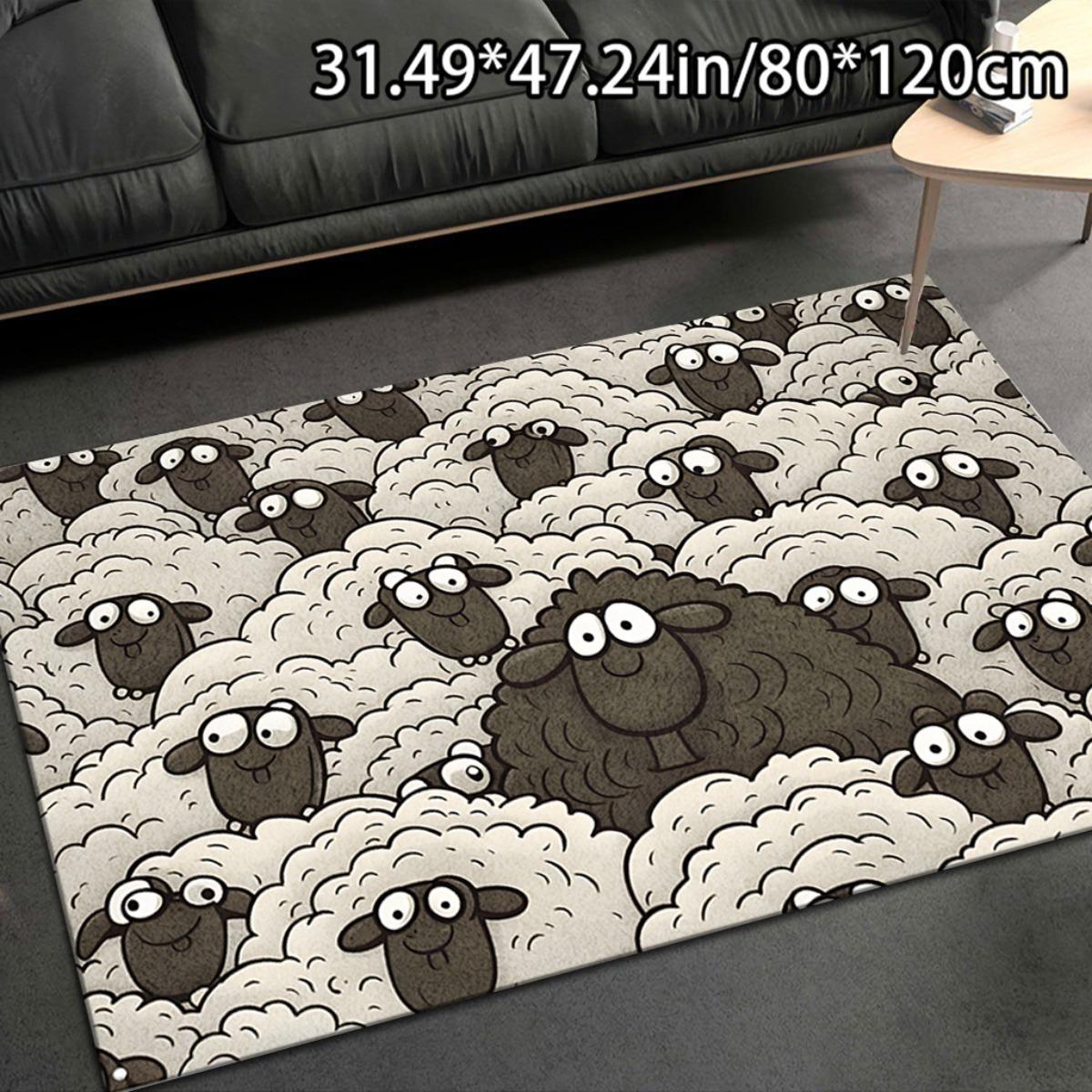 VIKAMA Cartoon Black Sheep Carpet Flock Door Mat Lightweight Large Area Rugs Living Room Carpet Rug For Bedroom Home Decor 40X60CM (1.3X2FT
VIKAMA Cartoon Black Sheep Carpet Flock Door Mat Lightweight Large Area Rugs Living Room Carpet Rug For Bedroom Home Decor 40X60CM (1.3X2FT