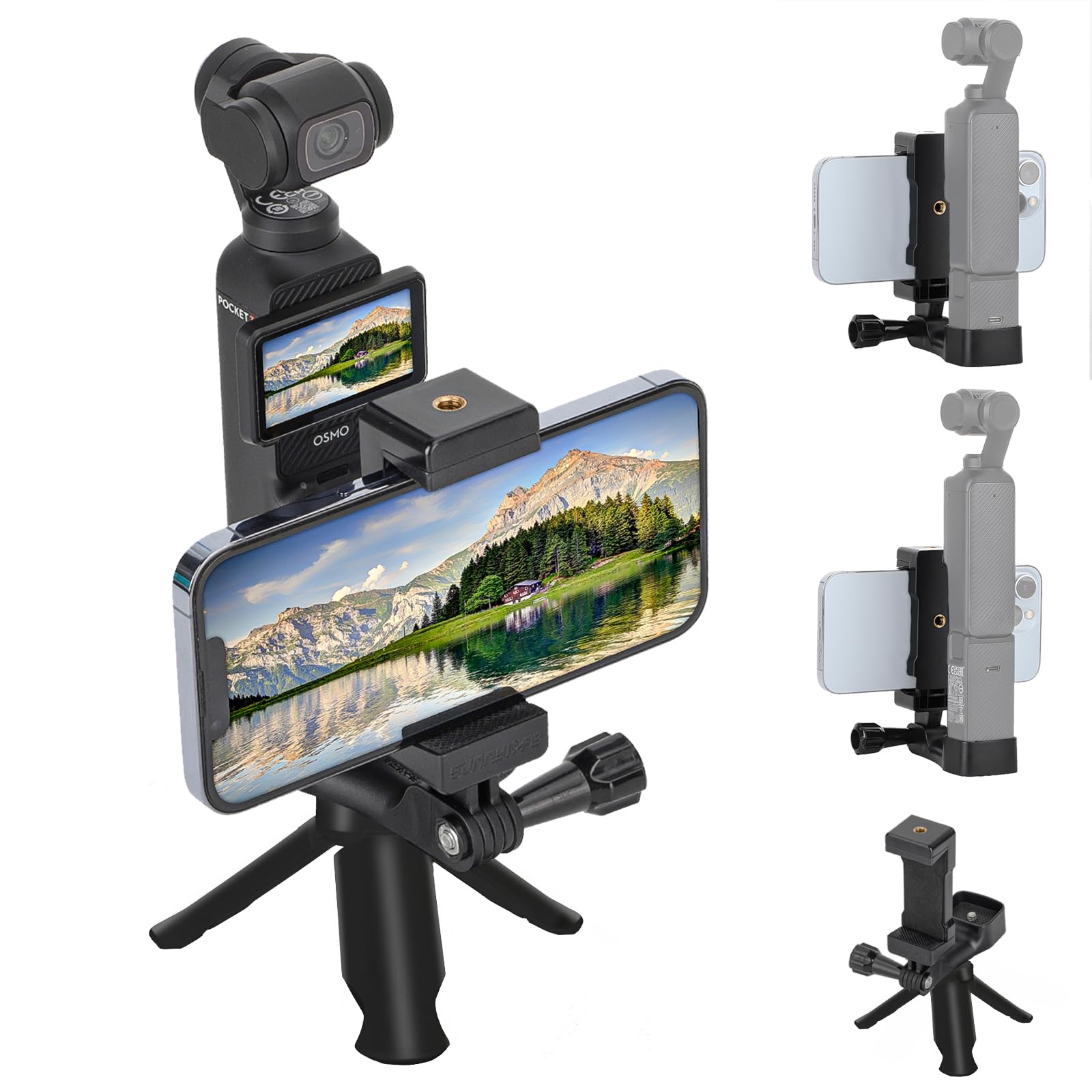 HAFOKO Osmo Pocket 3 Тримач для смартфона Osmo Pocket 3 Передній кронштейн для смартфона Гвинтовий адаптер Сумісні моделі DJI Сумісне розширення Osmo Pocket 3
HAFOKO Osmo Pocket 3 Тримач для смартфона Osmo Pocket 3 Передній кронштейн для смартфона Гвинтовий адаптер Сумісні моделі DJI Сумісне розширення Osmo Pocket 3