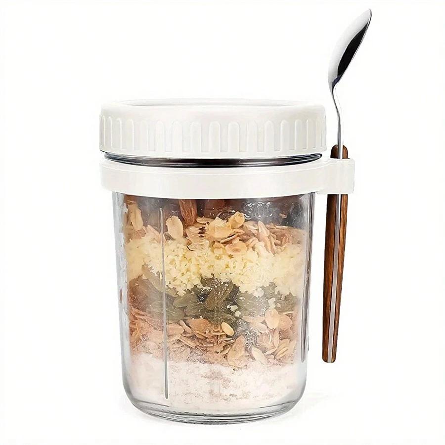 Стеклянные банки для еды с крышкой и ложкой, идеально подходят для овсянки, хлопьев, салата, легкий контроль порций с мерными отметками белый
Стеклянные банки для еды с крышкой и ложкой, идеально подходят для овсянки, хлопьев, салата, легкий контроль порций с мерными отметками белый