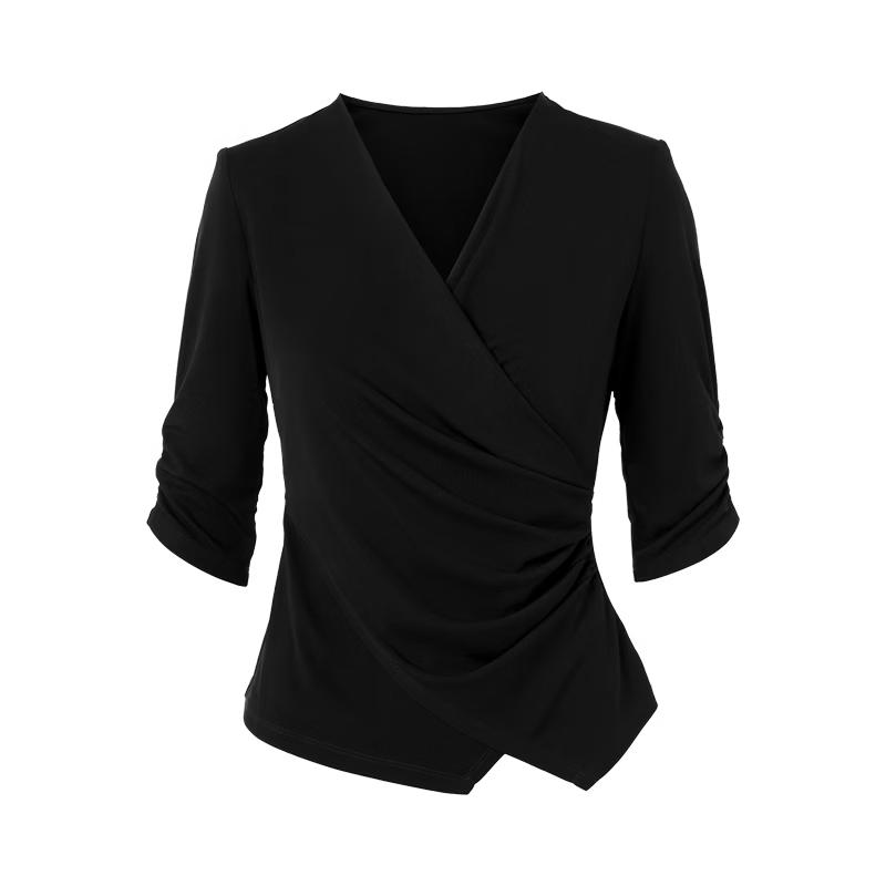 Lancy Triacetate V-Neck Short Sleeve Blouse S
Lancy Triacetate V-Neck Short Sleeve Blouse S