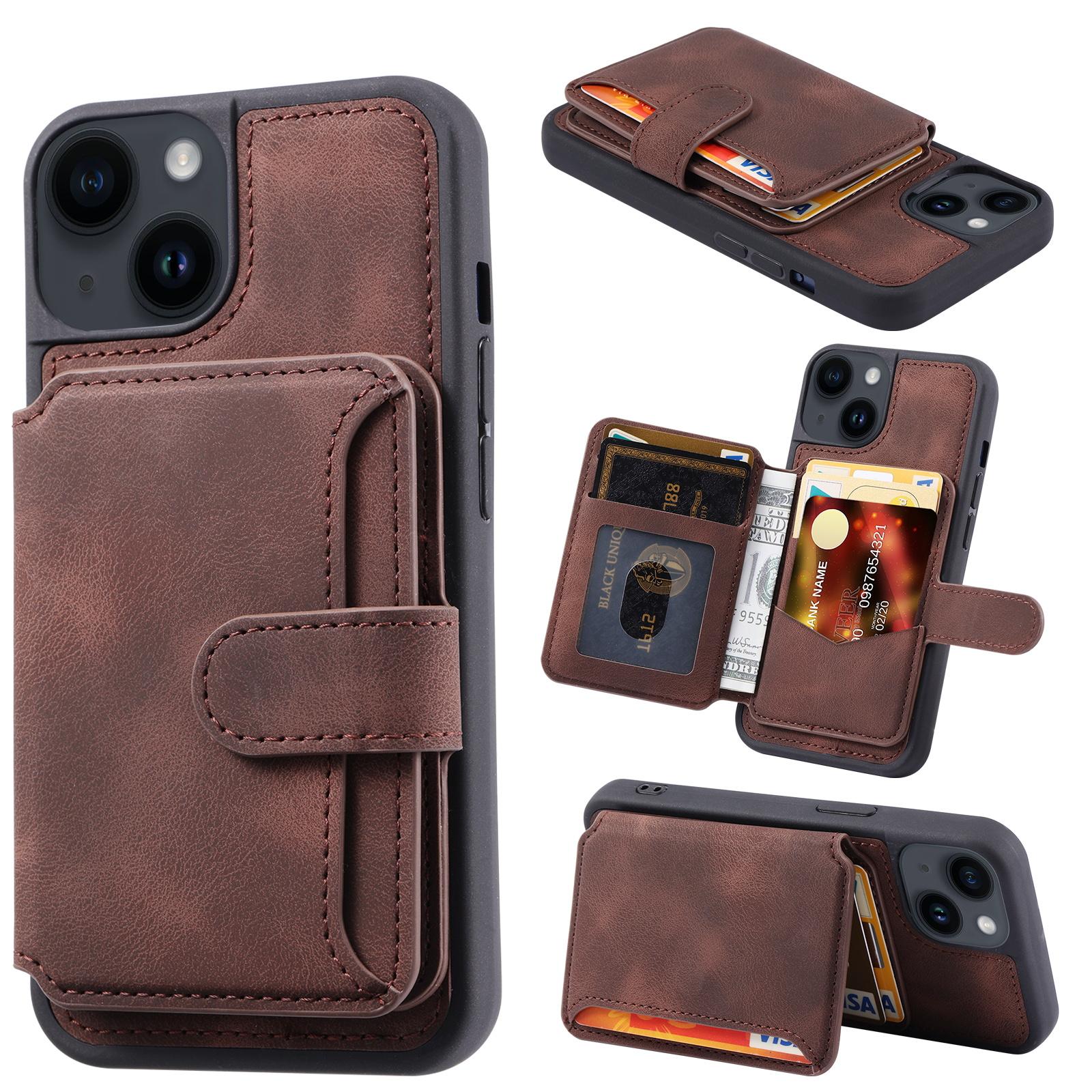 For iPhone 15 Anti-drop Leather Coated TPU Phone Case RFID Blocking Wallet Cover with Kickstand Coffee
For iPhone 15 Anti-drop Leather Coated TPU Phone Case RFID Blocking Wallet Cover with Kickstand Coffee
