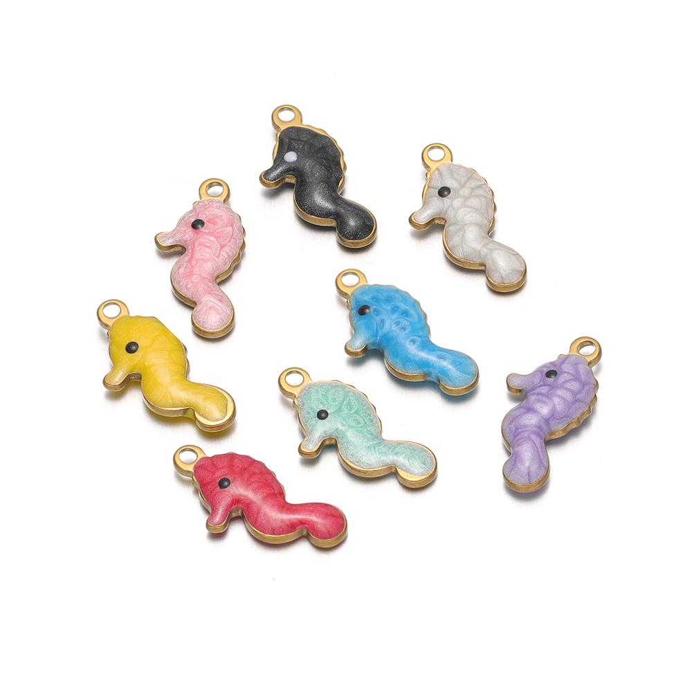 20Pcs Stainless Steel Gold Color Small Sea Horse Enamel Cute Girls Charms for DIY Jewelry Necklace Pendant Bracelets Supplies
20Pcs Stainless Steel Gold Color Small Sea Horse Enamel Cute Girls Charms for DIY Jewelry Necklace Pendant Bracelets Supplies
