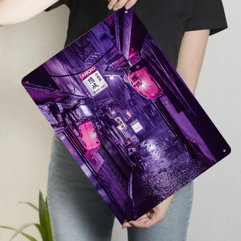 Neon Rainy Night Japanese Street View Metal Wall Art Vintage Tokyo Izakaya Lantern Decor for Restaurant Bar 20x30cm(7.8x11.8inch)
Neon Rainy Night Japanese Street View Metal Wall Art Vintage Tokyo Izakaya Lantern Decor for Restaurant Bar 20x30cm(7.8x11.8inch)