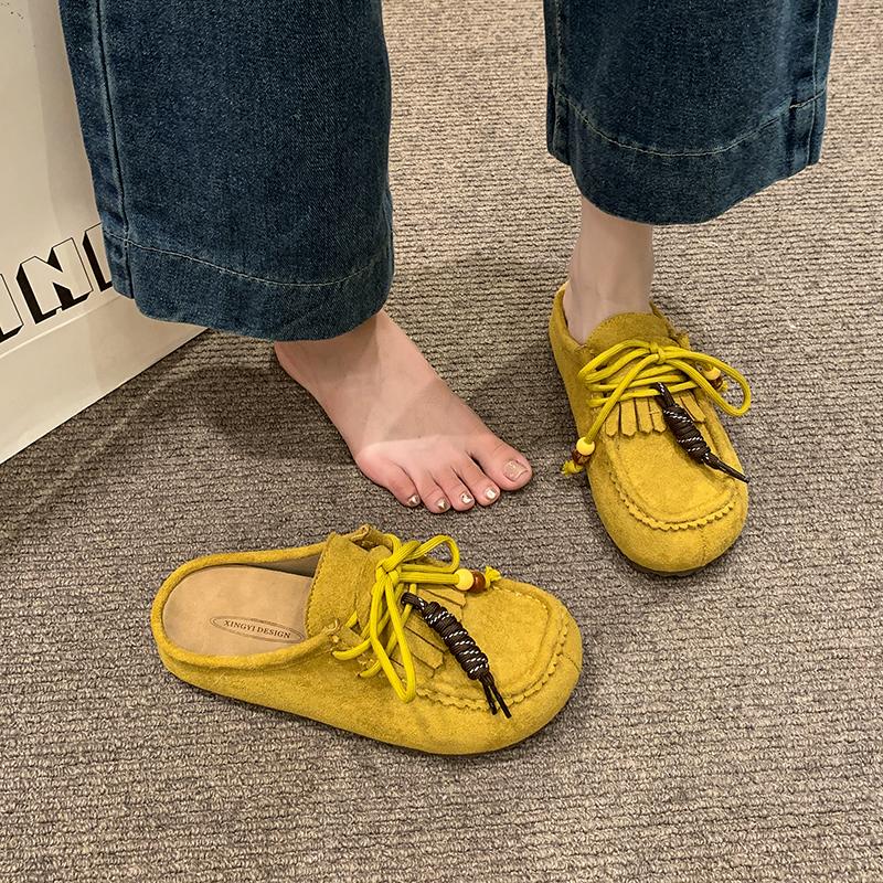 Fashion Retro Suede Fabric Slippers Women s Summer Beaded Casual Flat Shoes 2025 New Thick Slip on Mueller Slides Female Daily Loafers 35 жёлтый
Fashion Retro Suede Fabric Slippers Women s Summer Beaded Casual Flat Shoes 2025 New Thick Slip on Mueller Slides Female Daily Loafers 35 жёлтый