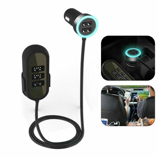Переднее и заднее сиденье 5 USB PD18W QC3.0 Проводное автомобильное зарядное устройство для быстрой зарядки
Переднее и заднее сиденье 5 USB PD18W QC3.0 Проводное автомобильное зарядное устройство для быстрой зарядки