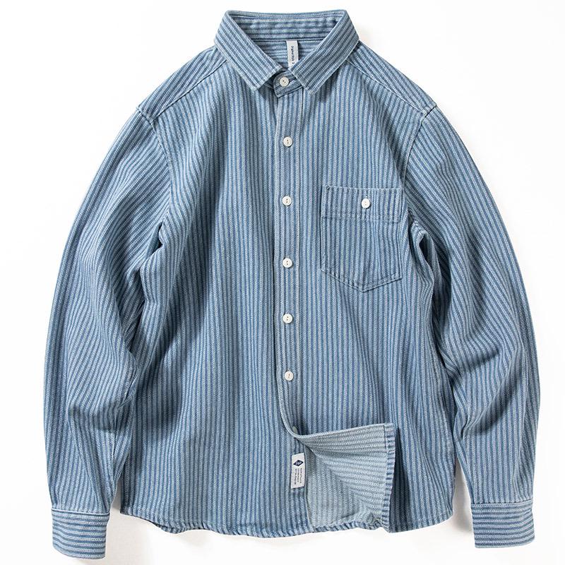 Men s Trendy Retro Casual Denim Shirt: Spring/Autumn Stripe Lapel Long Sleeve L светло-синий
Men s Trendy Retro Casual Denim Shirt: Spring/Autumn Stripe Lapel Long Sleeve L светло-синий