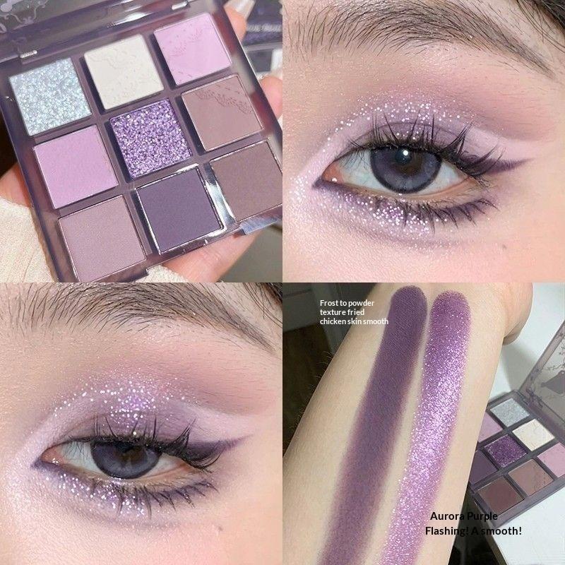 Girls Nine-color Eyeshadow Disc Smoke Purple Lace Pearlescent Matte Highlight Gray Purple Babes Multi-function
Girls Nine-color Eyeshadow Disc Smoke Purple Lace Pearlescent Matte Highlight Gray Purple Babes Multi-function