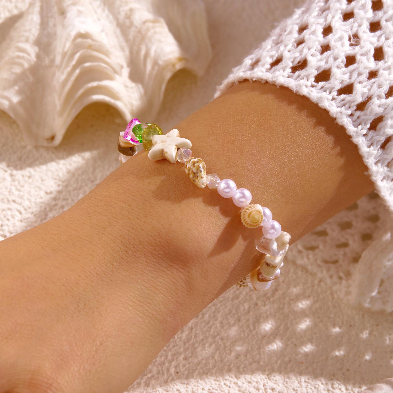 Charm Colorful Acrylic Starfish Shell Beaded Bracelets for Women Bohemian Irregular Gravel Bracelets Friendship Jewelry Gifts
Charm Colorful Acrylic Starfish Shell Beaded Bracelets for Women Bohemian Irregular Gravel Bracelets Friendship Jewelry Gifts