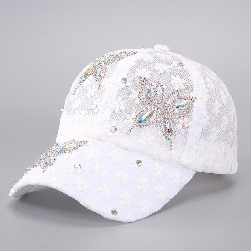 Rhinestone Butterfly Graphic Baseball Cap Solid Color Lace Breathable Sports Hat Elegant Dad Hat For Women daily uses Adjustable білий
Rhinestone Butterfly Graphic Baseball Cap Solid Color Lace Breathable Sports Hat Elegant Dad Hat For Women daily uses Adjustable білий