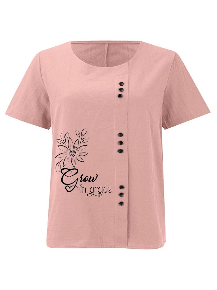 Women s Fashion Black Line Floral Letters Print Round Neck Short Sleeve T-shirt Summer Casual Cotton Linen Graphic Shirt Leisure Loose Blouse Tops S розовый
Women s Fashion Black Line Floral Letters Print Round Neck Short Sleeve T-shirt Summer Casual Cotton Linen Graphic Shirt Leisure Loose Blouse Tops S розовый