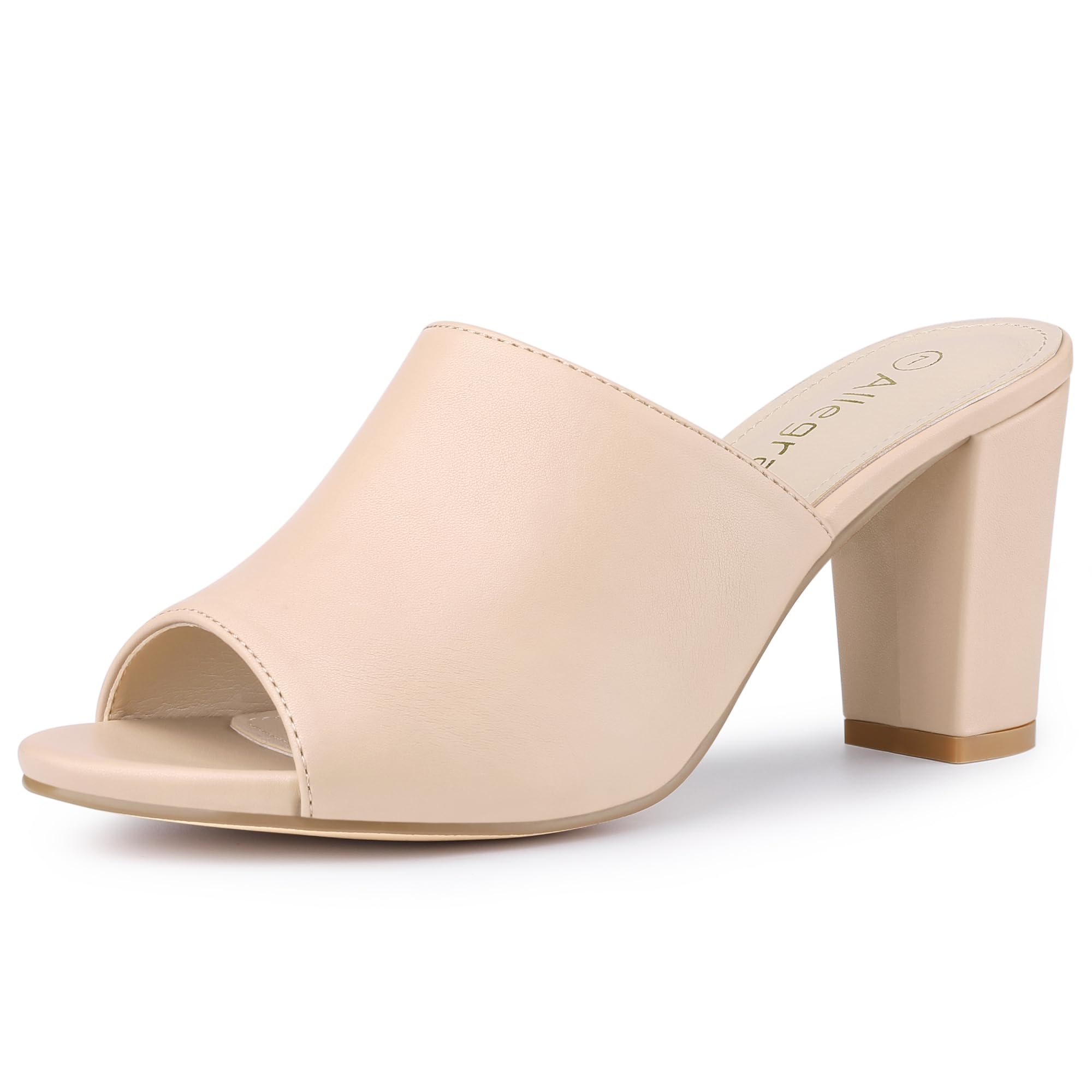 Allegra K Women s Slip-On Chunky Heel Mules and Slides, Beige, Size 24.5cm
Allegra K Women s Slip-On Chunky Heel Mules and Slides, Beige, Size 24.5cm