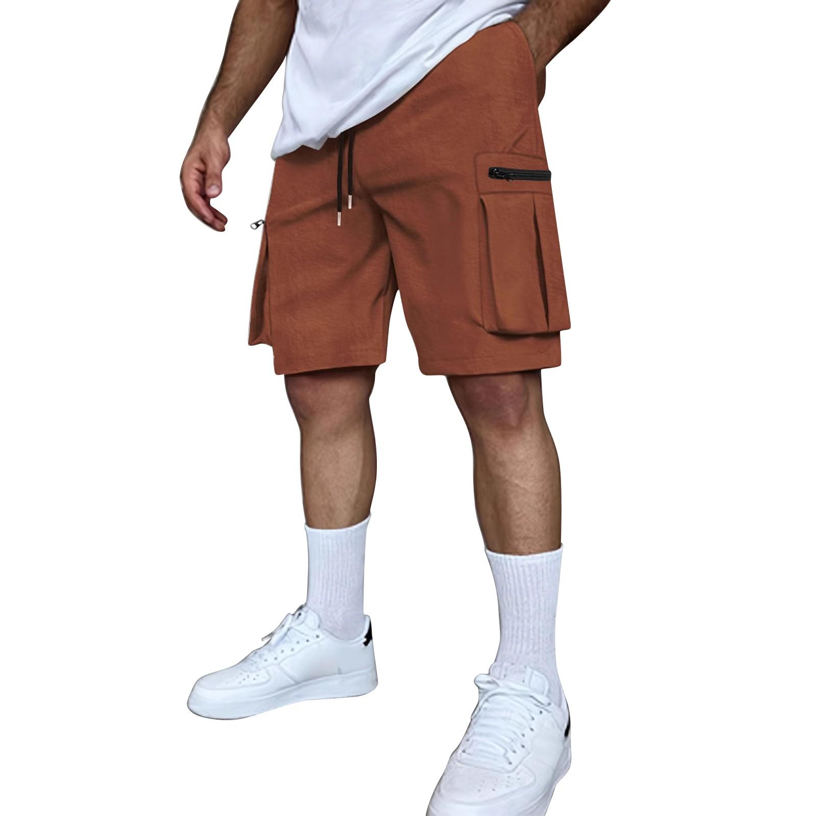 Men s Summer Solid Color Casual Zippered Multi-Pocket Sports Quick-Drying Breathable Shorts M коричневый
Men s Summer Solid Color Casual Zippered Multi-Pocket Sports Quick-Drying Breathable Shorts M коричневый