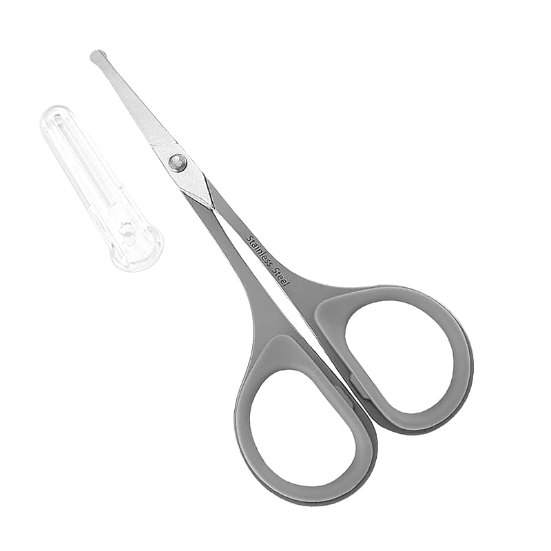 ALLVD Nose hair scissors round cutting edge thin blade safety scissors with cap nose hair scissors high quality stainless steel slightly curved blade
ALLVD Nose hair scissors round cutting edge thin blade safety scissors with cap nose hair scissors high quality stainless steel slightly curved blade