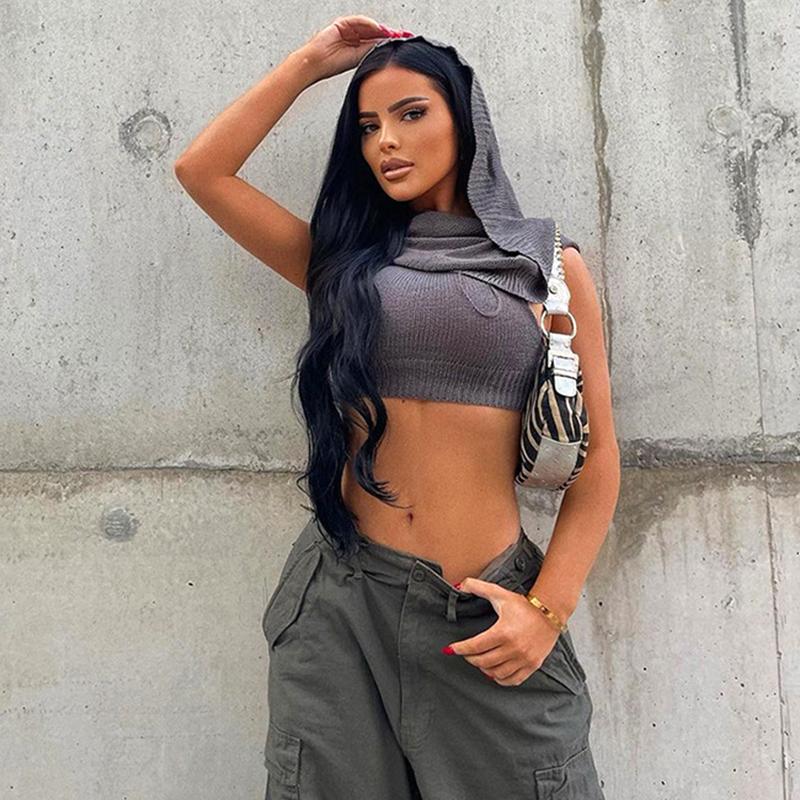 1Pcs Elastic Force Mid Neck Vest Short Sweater Wild Vest Knitted Hooded Vest Crop Top Y2K
1Pcs Elastic Force Mid Neck Vest Short Sweater Wild Vest Knitted Hooded Vest Crop Top Y2K
