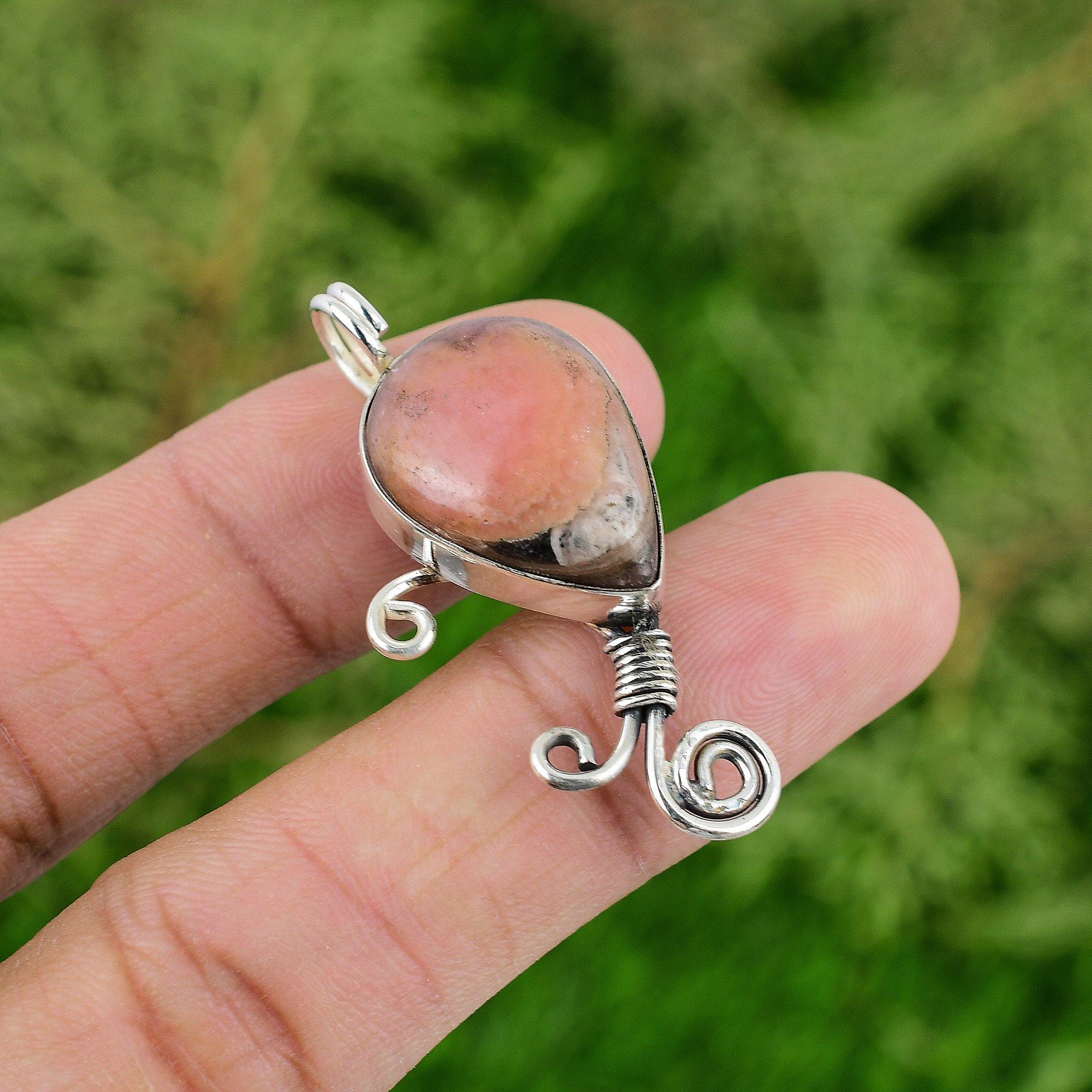 Daughters Day Sale 925 Silver Pear Natural Rhodochrosite Wedding Pendant Jewelry
Daughters Day Sale 925 Silver Pear Natural Rhodochrosite Wedding Pendant Jewelry